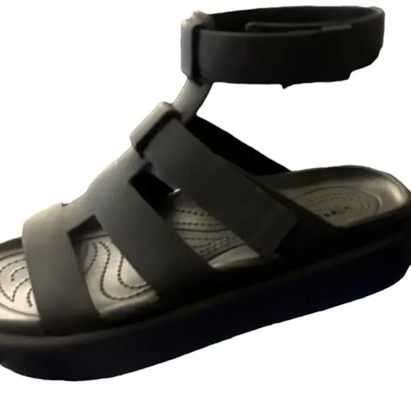 Crocs Women's Brooklyn Luxe Gladiator Platform Sandals Blk sz 7 *NWT* retail $70 - Picture 5 of 7